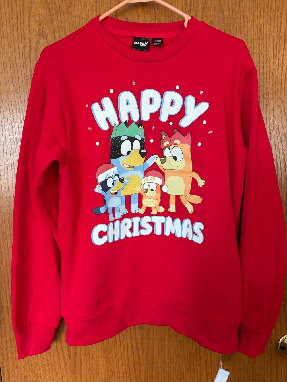 Bluey Adult Light Up  'Happy Christmas' Holiday Sweatshirt
